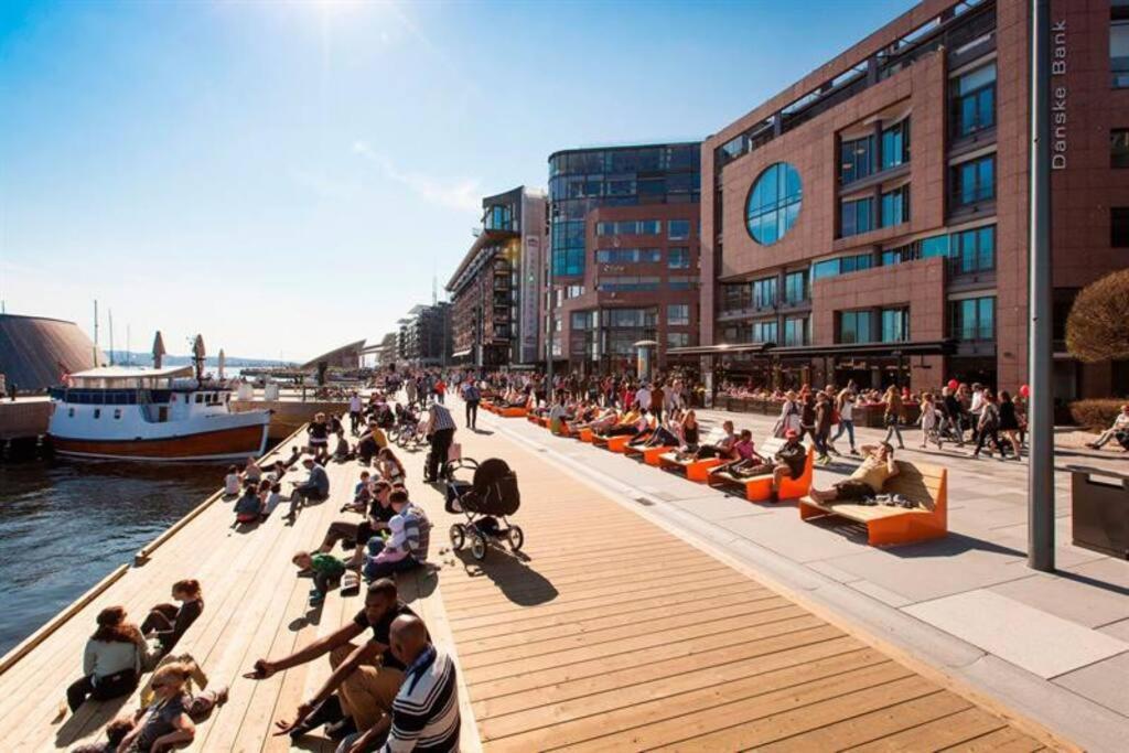 Tjuvholmen / Aker Brygge - Most Expensive Area In Oslo! Lägenhet Exteriör bild